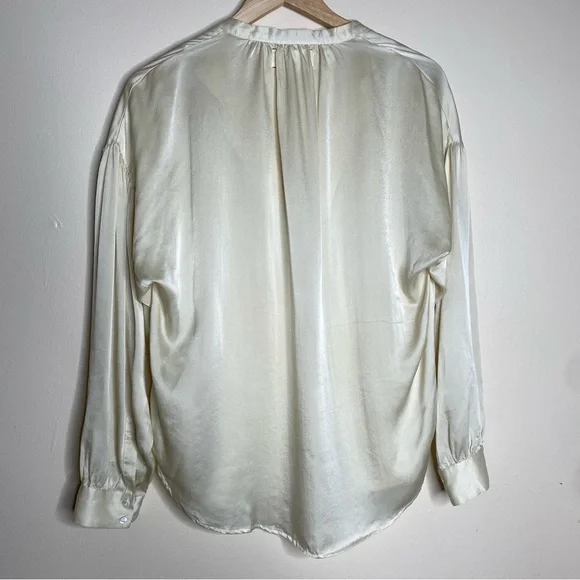 XIRENA CREAM MAYSON 100% SILK BLOUSE -Stardust - Picture 11 of 16